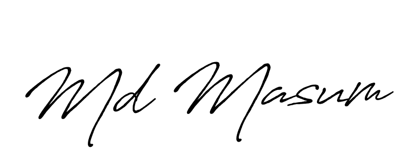 Design your own signature with our free online signature maker. With this signature software, you can create a handwritten (Antro_Vectra_Bolder) signature for name Md Masum. Md Masum signature style 7 images and pictures png