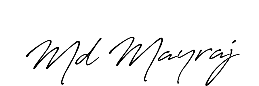 Create a beautiful signature design for name Md Mayraj. With this signature (Antro_Vectra_Bolder) fonts, you can make a handwritten signature for free. Md Mayraj signature style 7 images and pictures png