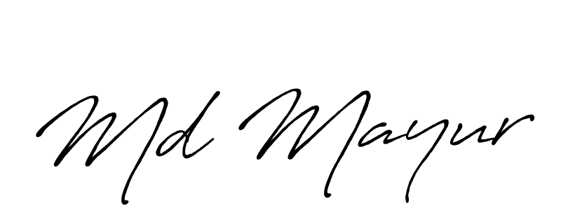 Make a beautiful signature design for name Md Mayur. With this signature (Antro_Vectra_Bolder) style, you can create a handwritten signature for free. Md Mayur signature style 7 images and pictures png