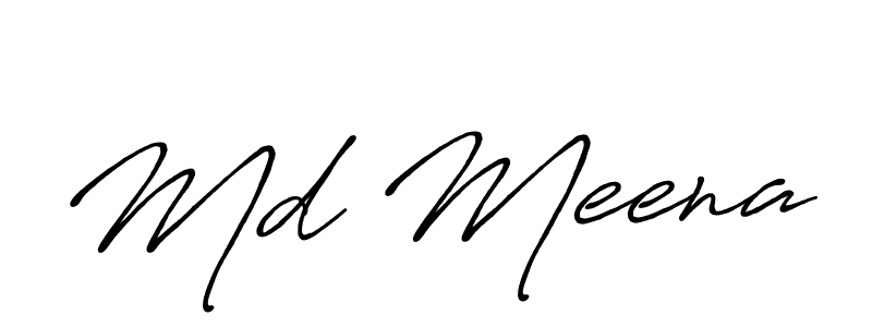 Create a beautiful signature design for name Md Meena. With this signature (Antro_Vectra_Bolder) fonts, you can make a handwritten signature for free. Md Meena signature style 7 images and pictures png