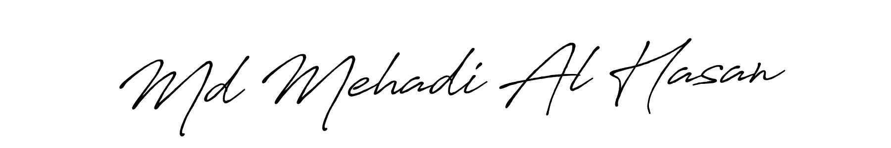 Create a beautiful signature design for name Md Mehadi Al Hasan. With this signature (Antro_Vectra_Bolder) fonts, you can make a handwritten signature for free. Md Mehadi Al Hasan signature style 7 images and pictures png