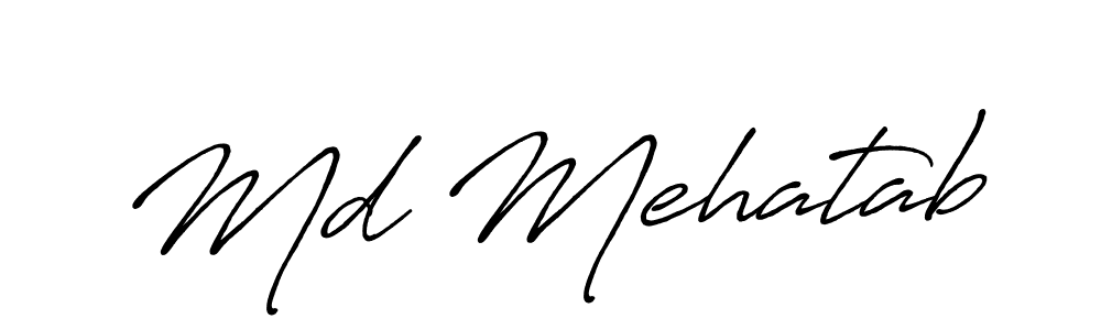 How to make Md Mehatab signature? Antro_Vectra_Bolder is a professional autograph style. Create handwritten signature for Md Mehatab name. Md Mehatab signature style 7 images and pictures png