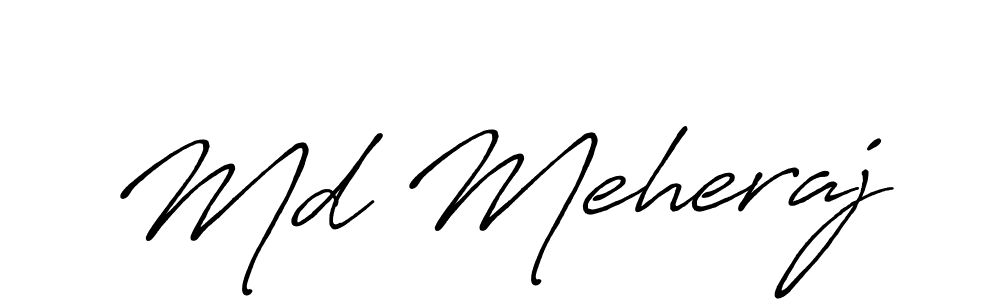 The best way (Antro_Vectra_Bolder) to make a short signature is to pick only two or three words in your name. The name Md Meheraj include a total of six letters. For converting this name. Md Meheraj signature style 7 images and pictures png