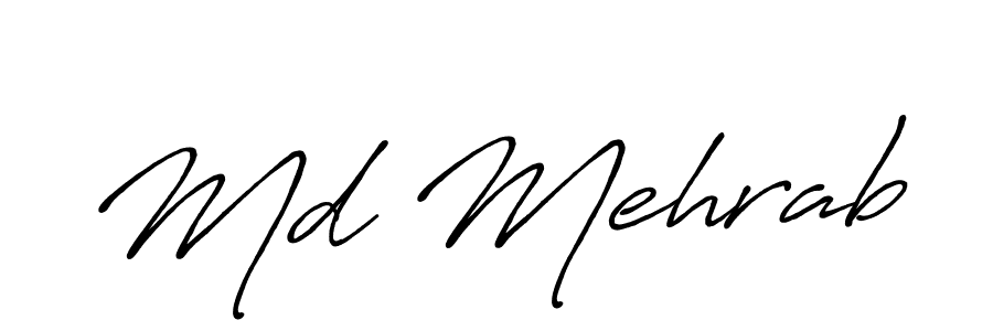 How to make Md Mehrab signature? Antro_Vectra_Bolder is a professional autograph style. Create handwritten signature for Md Mehrab name. Md Mehrab signature style 7 images and pictures png