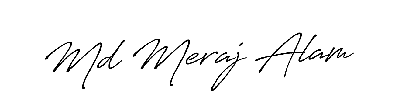 Make a beautiful signature design for name Md Meraj Alam. With this signature (Antro_Vectra_Bolder) style, you can create a handwritten signature for free. Md Meraj Alam signature style 7 images and pictures png