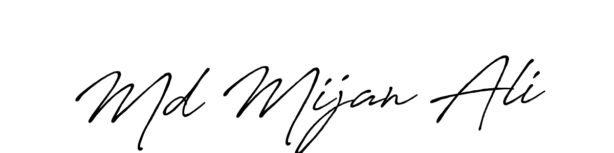 How to make Md Mijan Ali signature? Antro_Vectra_Bolder is a professional autograph style. Create handwritten signature for Md Mijan Ali name. Md Mijan Ali signature style 7 images and pictures png