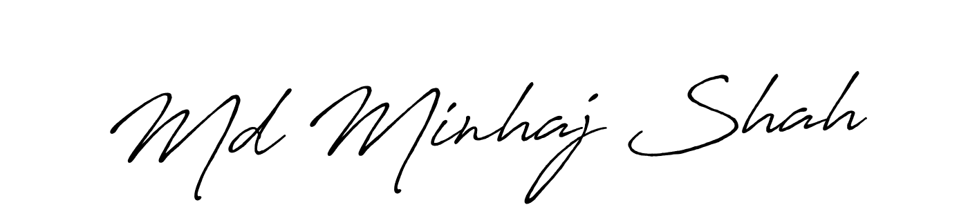 Also we have Md Minhaj Shah name is the best signature style. Create professional handwritten signature collection using Antro_Vectra_Bolder autograph style. Md Minhaj Shah signature style 7 images and pictures png