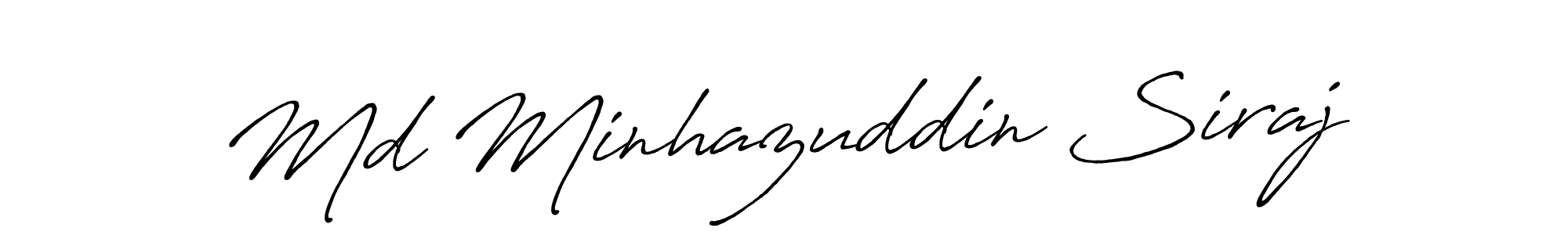 Also we have Md Minhazuddin Siraj name is the best signature style. Create professional handwritten signature collection using Antro_Vectra_Bolder autograph style. Md Minhazuddin Siraj signature style 7 images and pictures png