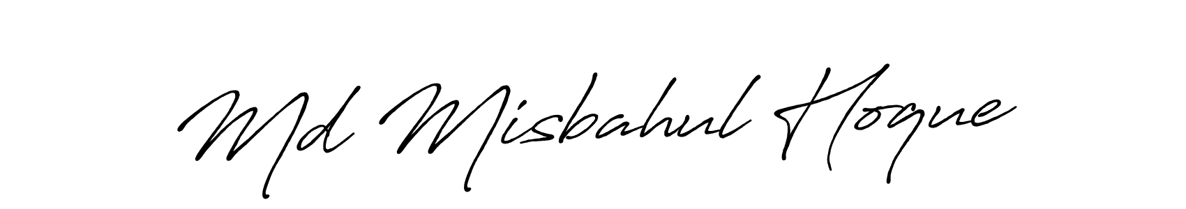 Make a beautiful signature design for name Md Misbahul Hoque. With this signature (Antro_Vectra_Bolder) style, you can create a handwritten signature for free. Md Misbahul Hoque signature style 7 images and pictures png