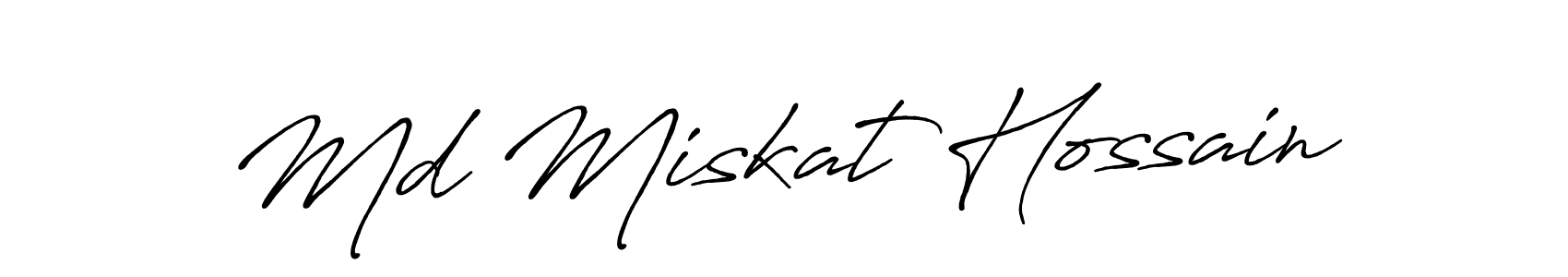 How to make Md Miskat Hossain signature? Antro_Vectra_Bolder is a professional autograph style. Create handwritten signature for Md Miskat Hossain name. Md Miskat Hossain signature style 7 images and pictures png