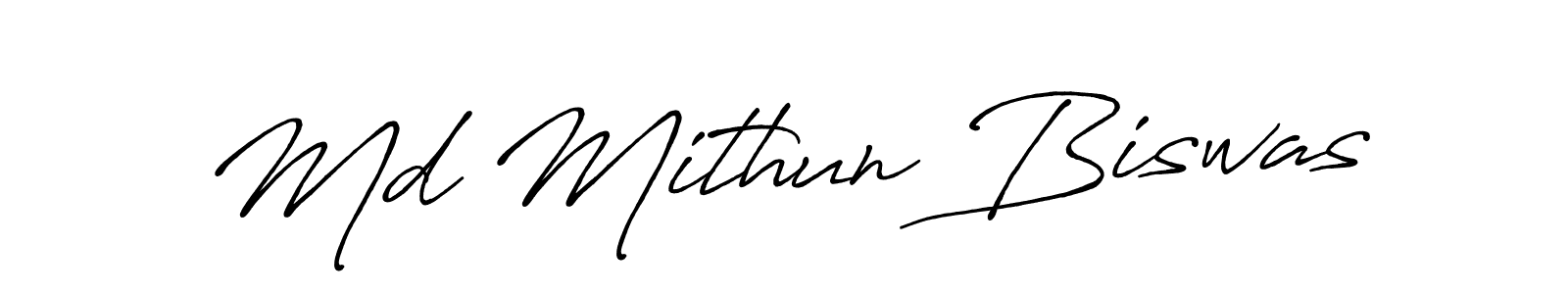 Use a signature maker to create a handwritten signature online. With this signature software, you can design (Antro_Vectra_Bolder) your own signature for name Md Mithun Biswas. Md Mithun Biswas signature style 7 images and pictures png