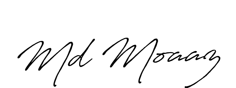 Md Moaaz stylish signature style. Best Handwritten Sign (Antro_Vectra_Bolder) for my name. Handwritten Signature Collection Ideas for my name Md Moaaz. Md Moaaz signature style 7 images and pictures png