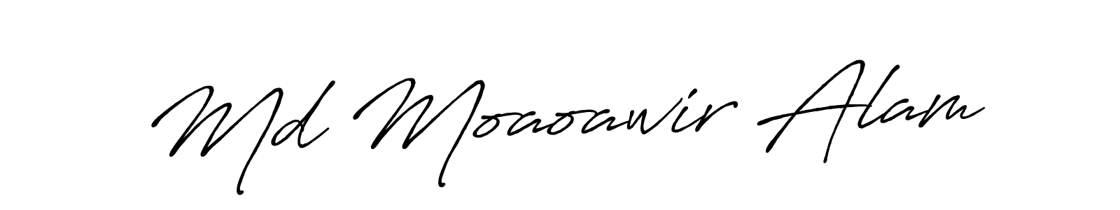 Use a signature maker to create a handwritten signature online. With this signature software, you can design (Antro_Vectra_Bolder) your own signature for name Md Moaoawir Alam. Md Moaoawir Alam signature style 7 images and pictures png