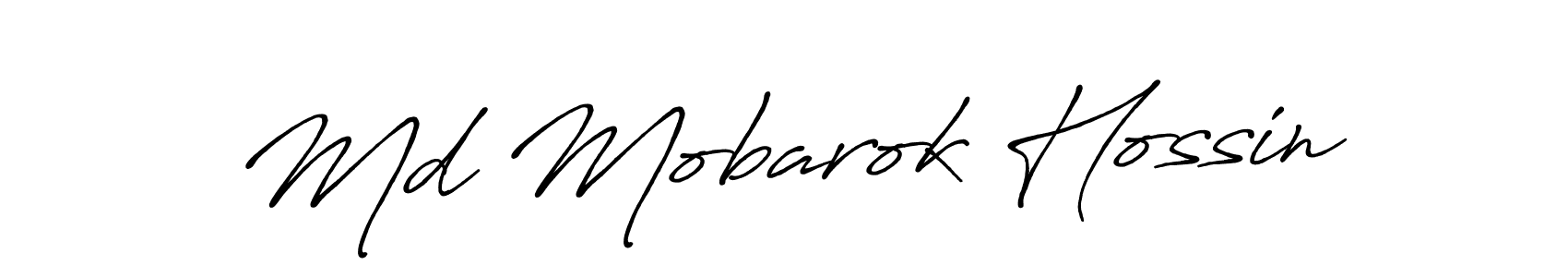 How to make Md Mobarok Hossin signature? Antro_Vectra_Bolder is a professional autograph style. Create handwritten signature for Md Mobarok Hossin name. Md Mobarok Hossin signature style 7 images and pictures png