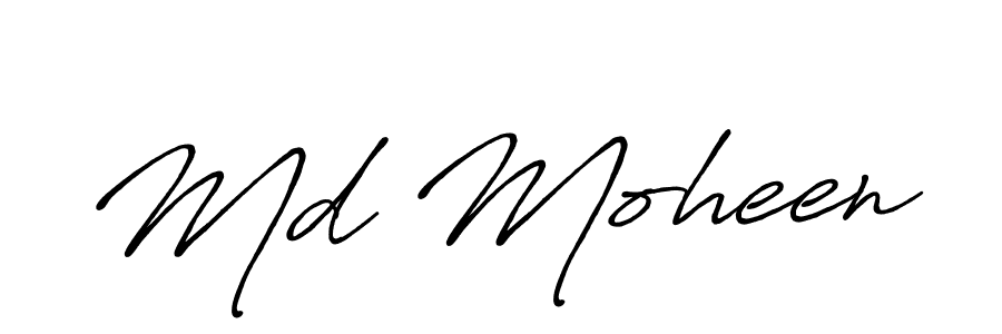 How to make Md Moheen name signature. Use Antro_Vectra_Bolder style for creating short signs online. This is the latest handwritten sign. Md Moheen signature style 7 images and pictures png