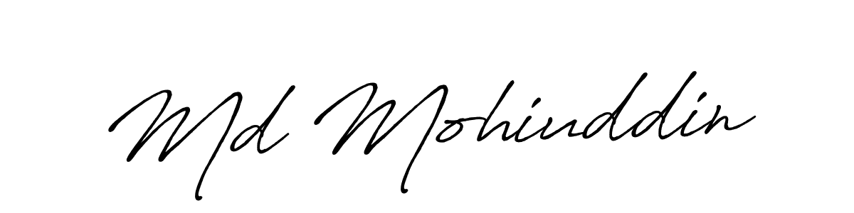 Make a beautiful signature design for name Md Mohiuddin. With this signature (Antro_Vectra_Bolder) style, you can create a handwritten signature for free. Md Mohiuddin signature style 7 images and pictures png