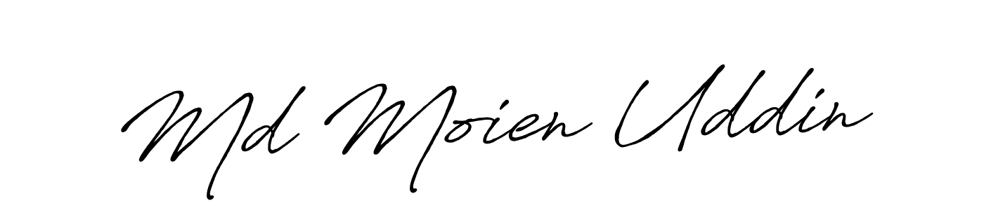 Design your own signature with our free online signature maker. With this signature software, you can create a handwritten (Antro_Vectra_Bolder) signature for name Md Moien Uddin. Md Moien Uddin signature style 7 images and pictures png