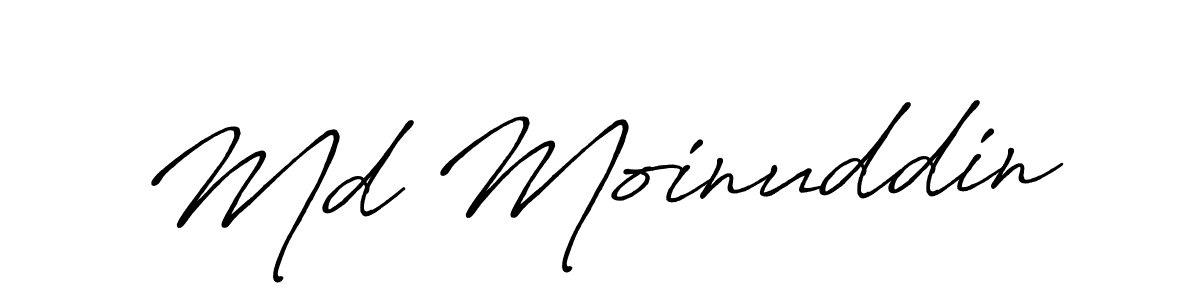 Use a signature maker to create a handwritten signature online. With this signature software, you can design (Antro_Vectra_Bolder) your own signature for name Md Moinuddin. Md Moinuddin signature style 7 images and pictures png