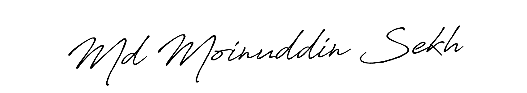 Create a beautiful signature design for name Md Moinuddin Sekh. With this signature (Antro_Vectra_Bolder) fonts, you can make a handwritten signature for free. Md Moinuddin Sekh signature style 7 images and pictures png