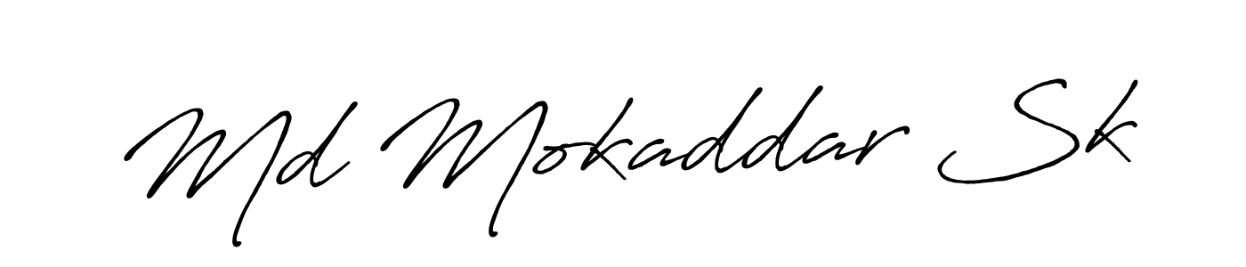 It looks lik you need a new signature style for name Md Mokaddar Sk. Design unique handwritten (Antro_Vectra_Bolder) signature with our free signature maker in just a few clicks. Md Mokaddar Sk signature style 7 images and pictures png
