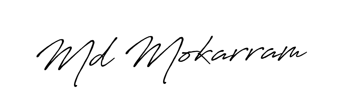 Md Mokarram stylish signature style. Best Handwritten Sign (Antro_Vectra_Bolder) for my name. Handwritten Signature Collection Ideas for my name Md Mokarram. Md Mokarram signature style 7 images and pictures png