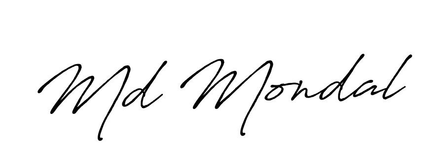 Use a signature maker to create a handwritten signature online. With this signature software, you can design (Antro_Vectra_Bolder) your own signature for name Md Mondal. Md Mondal signature style 7 images and pictures png