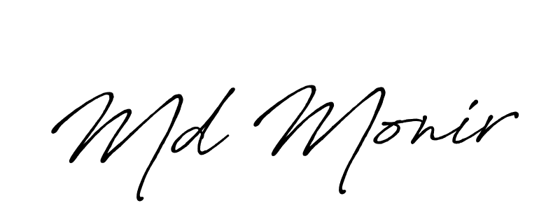 Md Monir stylish signature style. Best Handwritten Sign (Antro_Vectra_Bolder) for my name. Handwritten Signature Collection Ideas for my name Md Monir. Md Monir signature style 7 images and pictures png