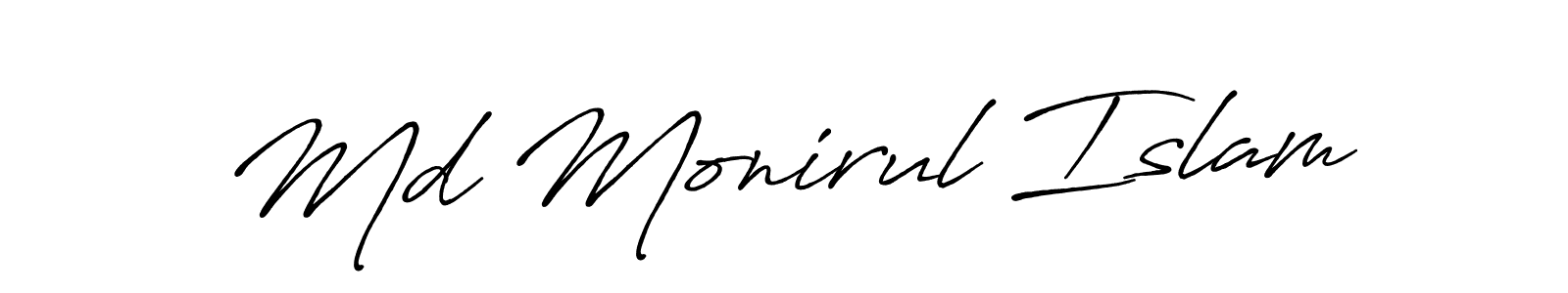 The best way (Antro_Vectra_Bolder) to make a short signature is to pick only two or three words in your name. The name Md Monirul Islam include a total of six letters. For converting this name. Md Monirul Islam signature style 7 images and pictures png