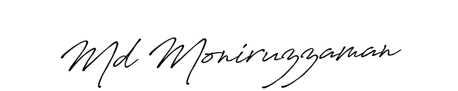 Design your own signature with our free online signature maker. With this signature software, you can create a handwritten (Antro_Vectra_Bolder) signature for name Md Moniruzzaman. Md Moniruzzaman signature style 7 images and pictures png