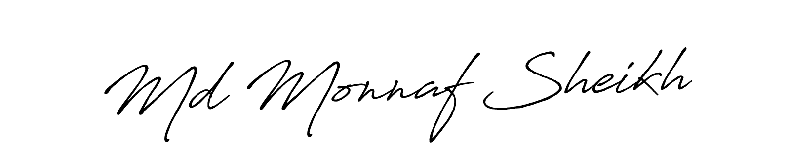 Md Monnaf Sheikh stylish signature style. Best Handwritten Sign (Antro_Vectra_Bolder) for my name. Handwritten Signature Collection Ideas for my name Md Monnaf Sheikh. Md Monnaf Sheikh signature style 7 images and pictures png