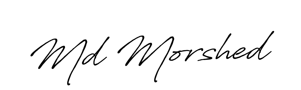 Create a beautiful signature design for name Md Morshed. With this signature (Antro_Vectra_Bolder) fonts, you can make a handwritten signature for free. Md Morshed signature style 7 images and pictures png