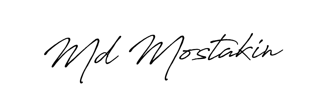 Also we have Md Mostakin name is the best signature style. Create professional handwritten signature collection using Antro_Vectra_Bolder autograph style. Md Mostakin signature style 7 images and pictures png