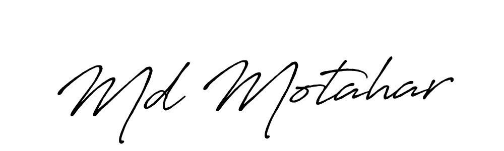 Create a beautiful signature design for name Md Motahar. With this signature (Antro_Vectra_Bolder) fonts, you can make a handwritten signature for free. Md Motahar signature style 7 images and pictures png