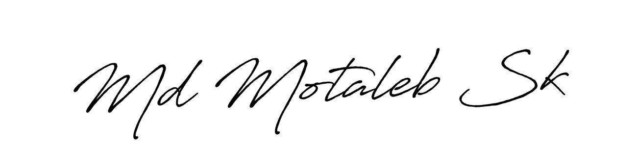 Make a beautiful signature design for name Md Motaleb Sk. With this signature (Antro_Vectra_Bolder) style, you can create a handwritten signature for free. Md Motaleb Sk signature style 7 images and pictures png