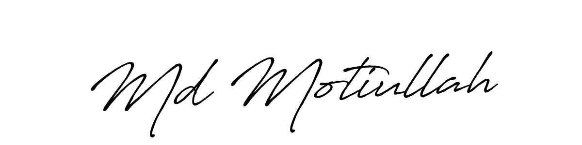 It looks lik you need a new signature style for name Md Motiullah. Design unique handwritten (Antro_Vectra_Bolder) signature with our free signature maker in just a few clicks. Md Motiullah signature style 7 images and pictures png