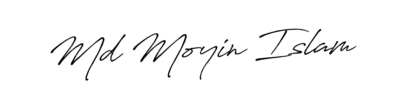 Make a beautiful signature design for name Md Moyin Islam. With this signature (Antro_Vectra_Bolder) style, you can create a handwritten signature for free. Md Moyin Islam signature style 7 images and pictures png