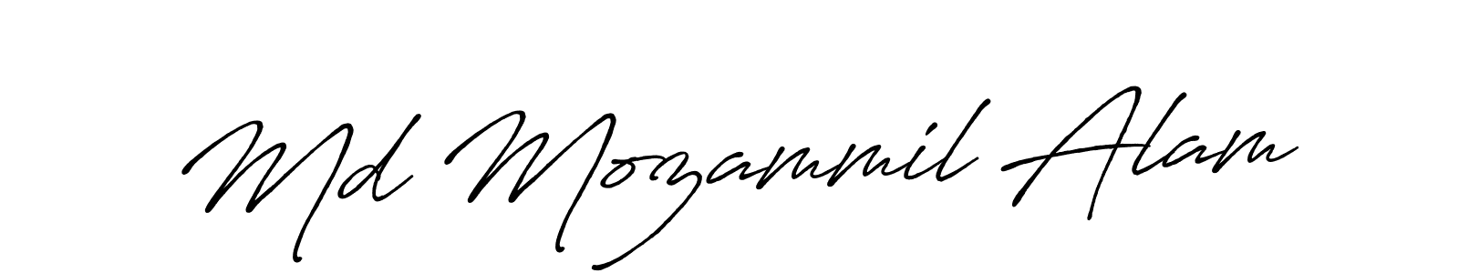 This is the best signature style for the Md Mozammil Alam name. Also you like these signature font (Antro_Vectra_Bolder). Mix name signature. Md Mozammil Alam signature style 7 images and pictures png