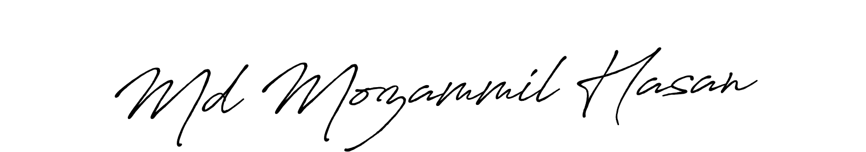 How to make Md Mozammil Hasan signature? Antro_Vectra_Bolder is a professional autograph style. Create handwritten signature for Md Mozammil Hasan name. Md Mozammil Hasan signature style 7 images and pictures png