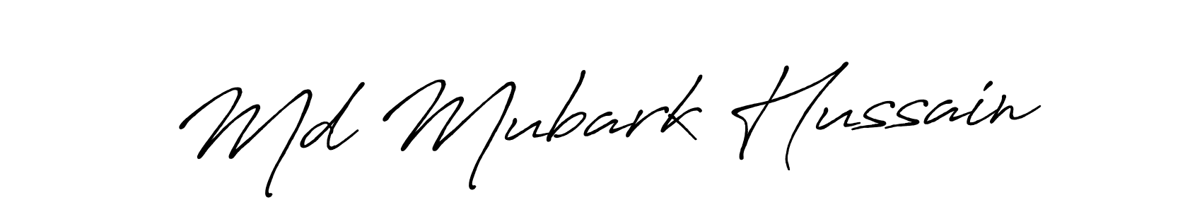 Design your own signature with our free online signature maker. With this signature software, you can create a handwritten (Antro_Vectra_Bolder) signature for name Md Mubark Hussain. Md Mubark Hussain signature style 7 images and pictures png