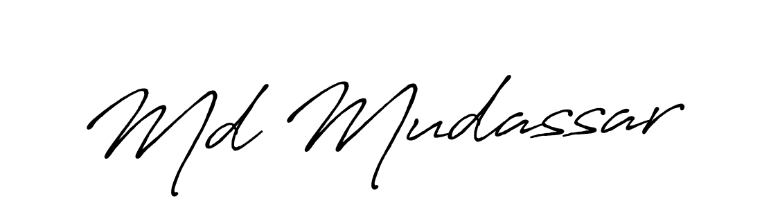 Design your own signature with our free online signature maker. With this signature software, you can create a handwritten (Antro_Vectra_Bolder) signature for name Md Mudassar. Md Mudassar signature style 7 images and pictures png