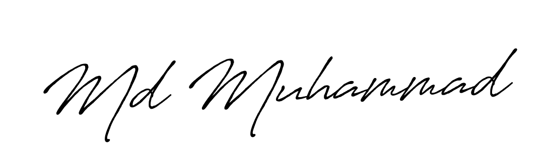 How to make Md Muhammad name signature. Use Antro_Vectra_Bolder style for creating short signs online. This is the latest handwritten sign. Md Muhammad signature style 7 images and pictures png