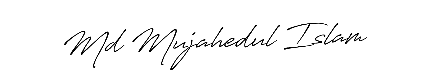 Use a signature maker to create a handwritten signature online. With this signature software, you can design (Antro_Vectra_Bolder) your own signature for name Md Mujahedul Islam. Md Mujahedul Islam signature style 7 images and pictures png