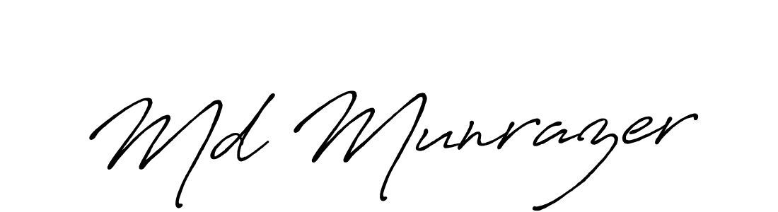 Create a beautiful signature design for name Md Munrazer. With this signature (Antro_Vectra_Bolder) fonts, you can make a handwritten signature for free. Md Munrazer signature style 7 images and pictures png