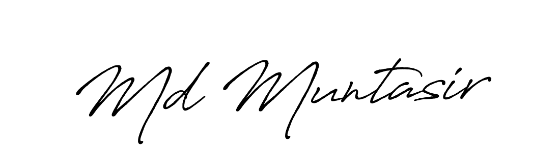 Use a signature maker to create a handwritten signature online. With this signature software, you can design (Antro_Vectra_Bolder) your own signature for name Md Muntasir. Md Muntasir signature style 7 images and pictures png