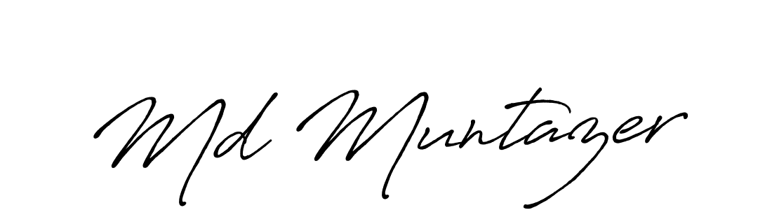 Use a signature maker to create a handwritten signature online. With this signature software, you can design (Antro_Vectra_Bolder) your own signature for name Md Muntazer. Md Muntazer signature style 7 images and pictures png