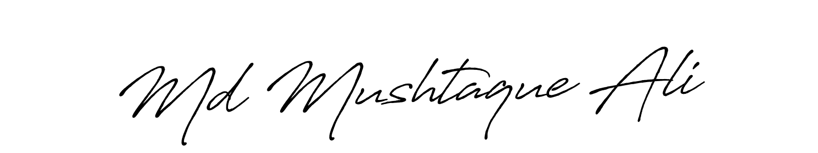 Design your own signature with our free online signature maker. With this signature software, you can create a handwritten (Antro_Vectra_Bolder) signature for name Md Mushtaque Ali. Md Mushtaque Ali signature style 7 images and pictures png