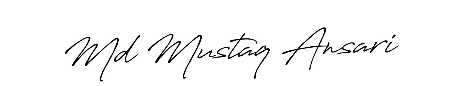 Design your own signature with our free online signature maker. With this signature software, you can create a handwritten (Antro_Vectra_Bolder) signature for name Md Mustaq Ansari. Md Mustaq Ansari signature style 7 images and pictures png