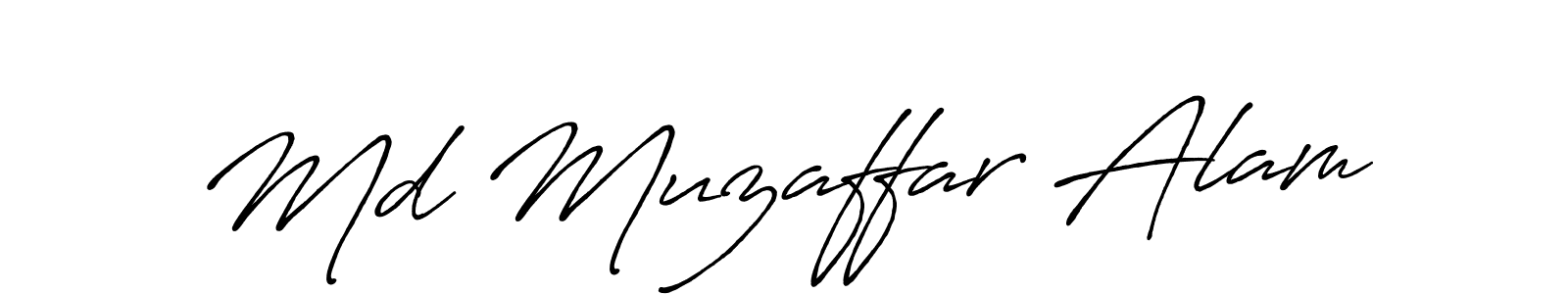 Design your own signature with our free online signature maker. With this signature software, you can create a handwritten (Antro_Vectra_Bolder) signature for name Md Muzaffar Alam. Md Muzaffar Alam signature style 7 images and pictures png