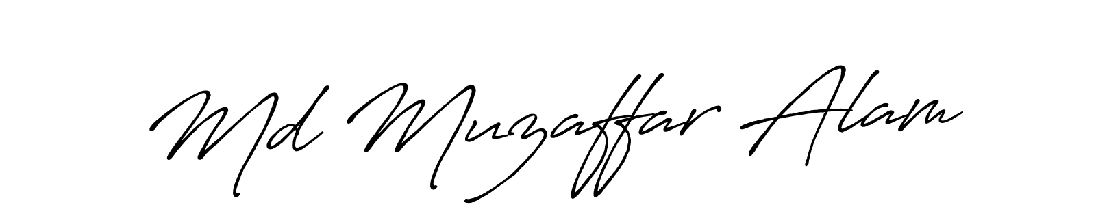 Design your own signature with our free online signature maker. With this signature software, you can create a handwritten (Antro_Vectra_Bolder) signature for name Md Muzaffar Alam. Md Muzaffar Alam signature style 7 images and pictures png