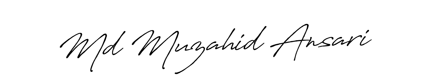 Use a signature maker to create a handwritten signature online. With this signature software, you can design (Antro_Vectra_Bolder) your own signature for name Md Muzahid Ansari. Md Muzahid Ansari signature style 7 images and pictures png